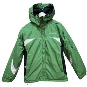 Columbia Sportswear Company Women's Waterproof Hooded Jacket Size M Green Fleece